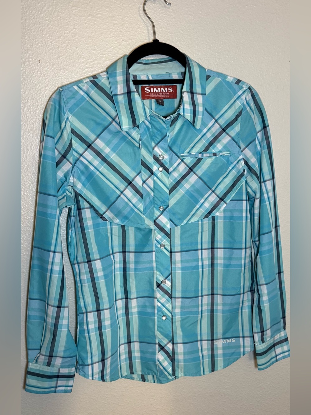 Simms Women’s Big Sky LS Pearl Button Down Shirt Size Small